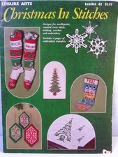 Vtg Christmas In Stitches