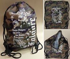 Sacca/Zainetto 210D multi uso 10L camouflage "PARACADUTISTI FOLGORE" - (Rarità)