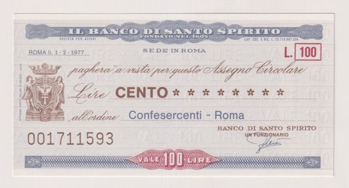 Miniassegni banco santo - miniassegni,