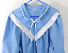 Vintage Intimate Moods blu accappatoio casacca pile 1/2 zip davanti donna taglia 3X