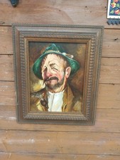 Dipinto a olio cornice barocca