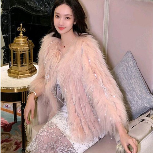 Cappotto donna pelliccia nappa