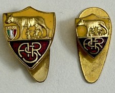 anni 40' coppia distintivi ASSOCIAZIONE SPORTIVA ROMA calcio