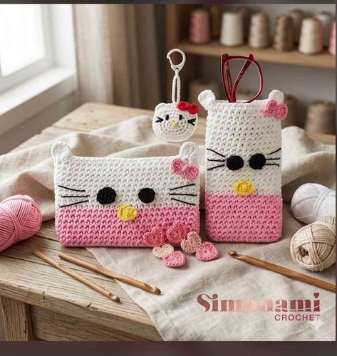Set uncinetto pochette - uncinetto, porta