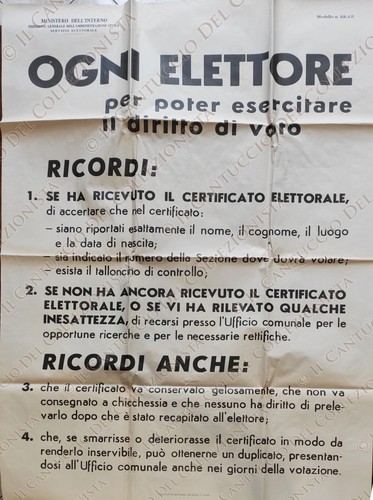 1980 diritto voto elettori - voto,
