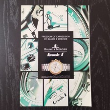 1992 Baume & Mercier Formula S - Original AD Print Pubblicità Vintage