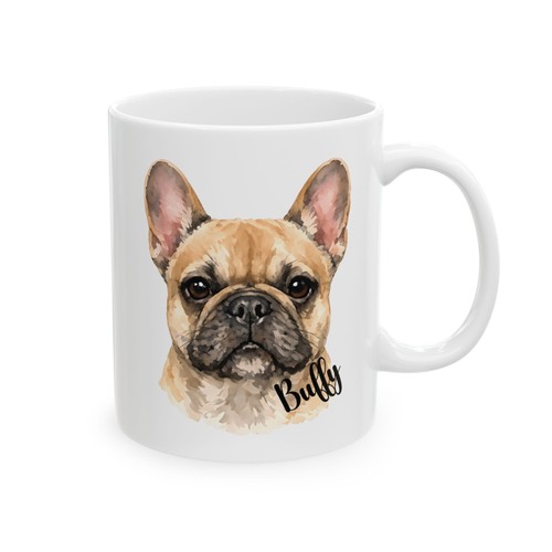 Tazza cane acquerello bulldog - tazza,