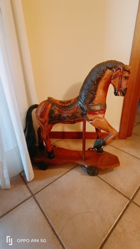 Cavallo legno intarsiato - *cavallo,