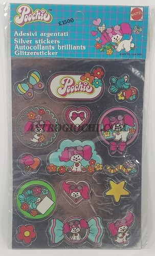 Poochie adesivi argentati - adesivi,