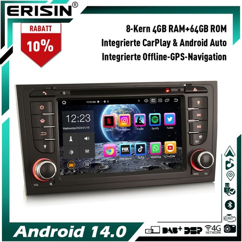 Autoradio 64gb android 14 - 4+64gb,