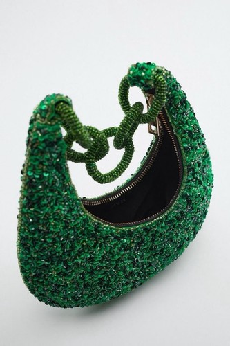 Zara borsa hobo verde - zara,