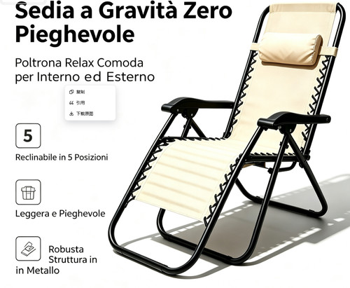 Sedia gravità zero - sedia, a