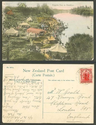 New zealand 1908 old hand - 1d,