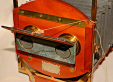 ANTICA FOTOCAMERA ANTHONY STEREO NOVELETTE CON SUPPORTO, OTTURATORE A LEMBO E PIASTRA IN VETRO NEG.