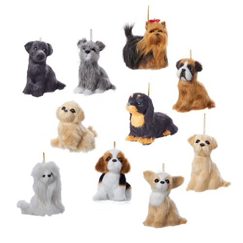 Plush dog ornaments - dog,