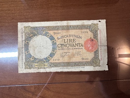 Banconota lire lupetta - banconota, 50
