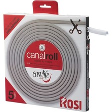 Mini canalina autoadesiva Canalroll 10x10 mm, al metro bianca