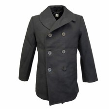 Pea Coat Original US Navy Military Vintage Army Winter Wool Jacket Uniform Dress