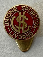 UNIONE SPORTIVA LIVORNO vecchio distintivo calcio attacco a piedino