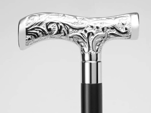 Elegante antico manico - , testa