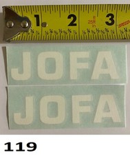 2 JOFA decal sticker Vintage