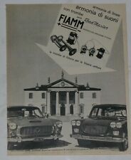 Advert Pubblicità 1962 LANCIA FLAMINIA COUPE' /FLAVIA - TROMBE FIAMM ROAD MASTER