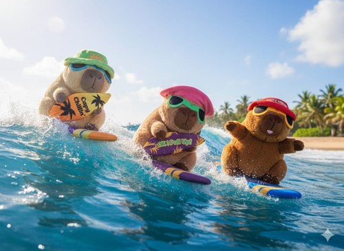 Capybara con tavola - da, surf