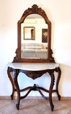 Antica specchiera con consolle in stile Luigi Filippo – metà ‘800