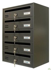 ALUBOX CASSETTA POSTA POSTALE CASELLARIO RIVISTE ORIZZONTALE 5P GHISA 38,5X25X53