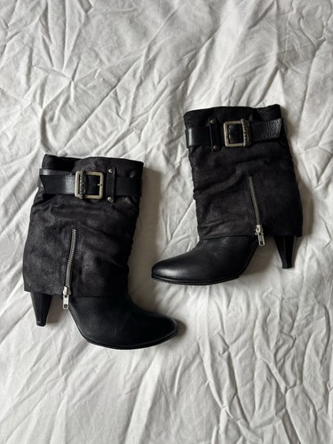 Stivali vintage neri - in, vera