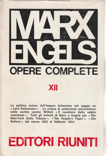 Opere marx engels vol 12 - opere,