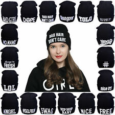 Statement Cappello Bad Hair Day Logo Berretto Invernale Nero Hip Hop Beanie Cool