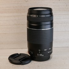 Canon EF 75-300 mm f/4-5.6 III teleobiettivo zoom obiettivo fotocamera DSLR *BUONO/TESTATO*