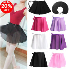 Abbigliamento da ballo bambina chiffon balletto tutù ginnastica pattino sciarpa gonna da ballo