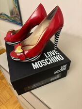 Scarpe Moschino - Décolleté Rosse Iconiche - Taglia 38 - Con Scatola