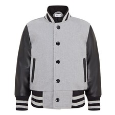 Bambini Grigio Lana Varsity