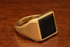 Naturale Onice Nera Gemma Con