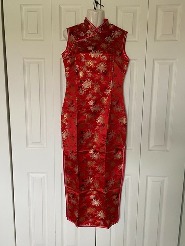 Cheongsam lungo doppio lato