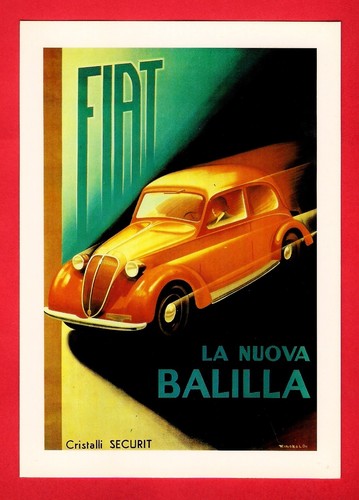 Car postcard fiat - fiat, to