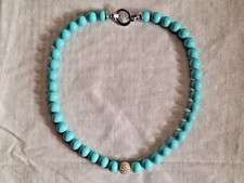 anni ’70 Vintage Collana in  Plastica di colore Turchese