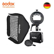 Softbox Godox 60 * 60 cm + staffa flash tipo S2 attacco ad arco con griglia + borsa DE