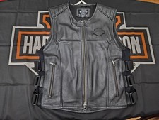 gilet originale harley mod seatt nero di pelle  tg XL