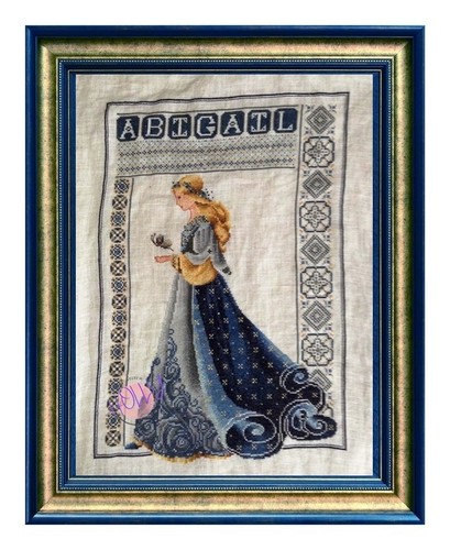 Cross stitch pattern lady - pattern,
