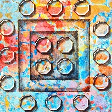 Quadro astratto acrilico 20x20