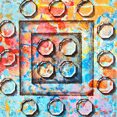 Quadro astratto acrilico 20x20
