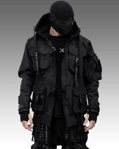Techwear uomo giacca nera - techwear,