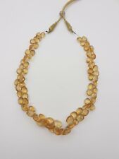 Filo di citrino gocce mandorle 84 pietre briolette sfaccettate collana gioiello