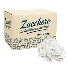 2000 Bustine Zucchero Classico in Bustine Monodose 4 g Cartone da 8 KG (~2000