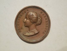 Medalla de nacimiento del rey Vittorio Emanuele III 1869 Margherita Savoia