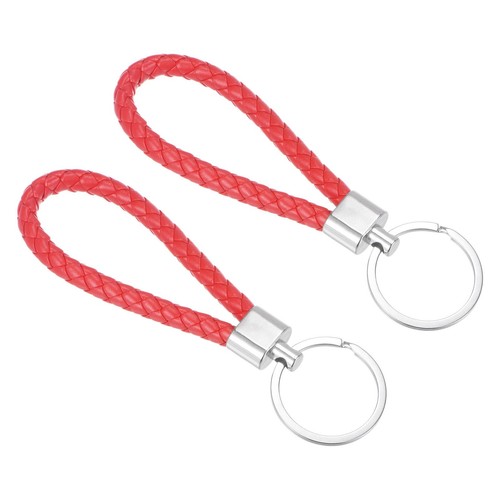 Braided leather keychain 2 - leather,